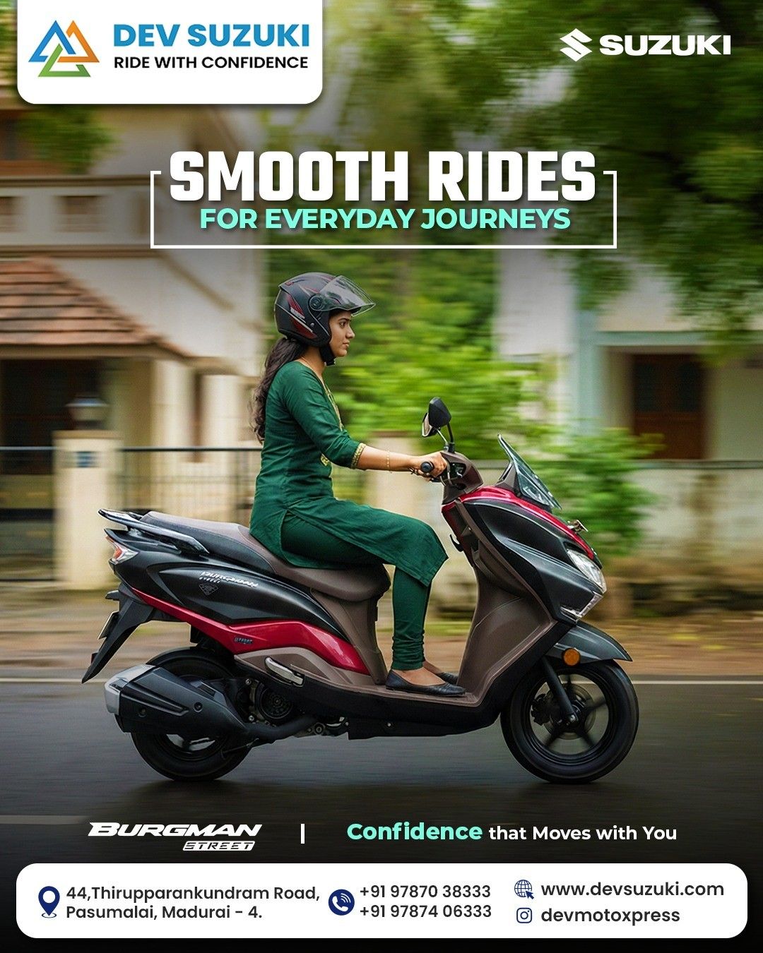 Comfort that lasts all day! Your reliable everyday ride partner from Dev Suzuki. #DevSuzuki #Urban.jpg